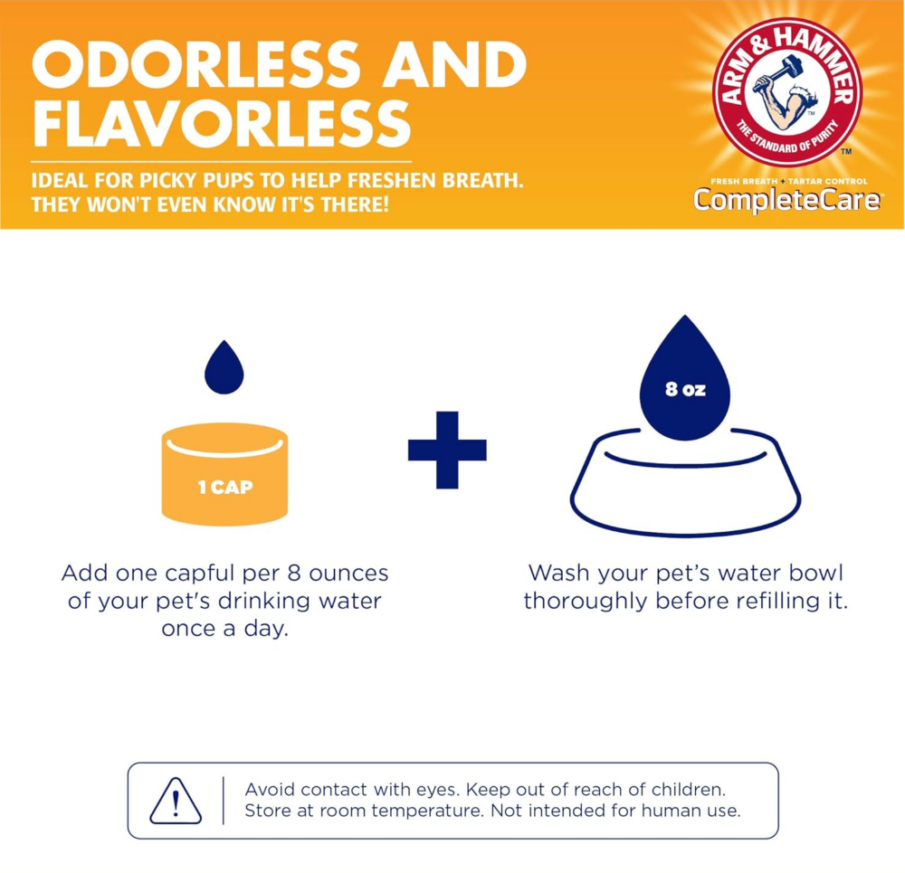 Arm & Hammer Complete Care Fresh Dental Water Additive for Dogs - Image 3