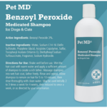 Pet MD Benzoyl Peroxide Medicated Shampoo for Dogs and Cats - Image 3